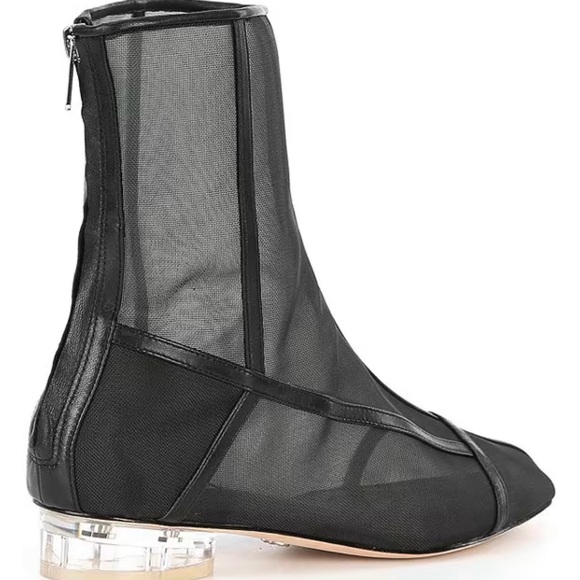 ANTONIO MELANI Black Sheer Ankle Booties - Picture 1 of 6